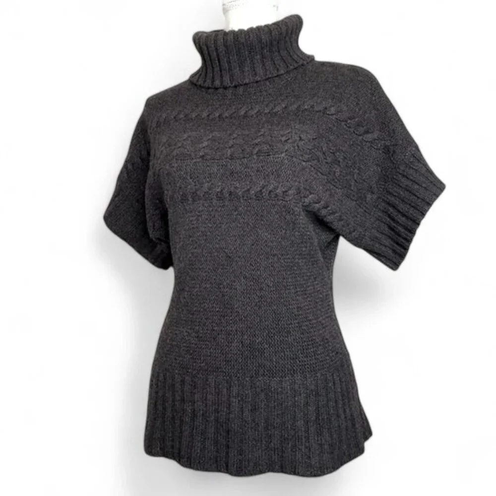 FWM Fenn Wright Manson Chunky Cable Knit Turtleneck Sweater Women's Autumn S